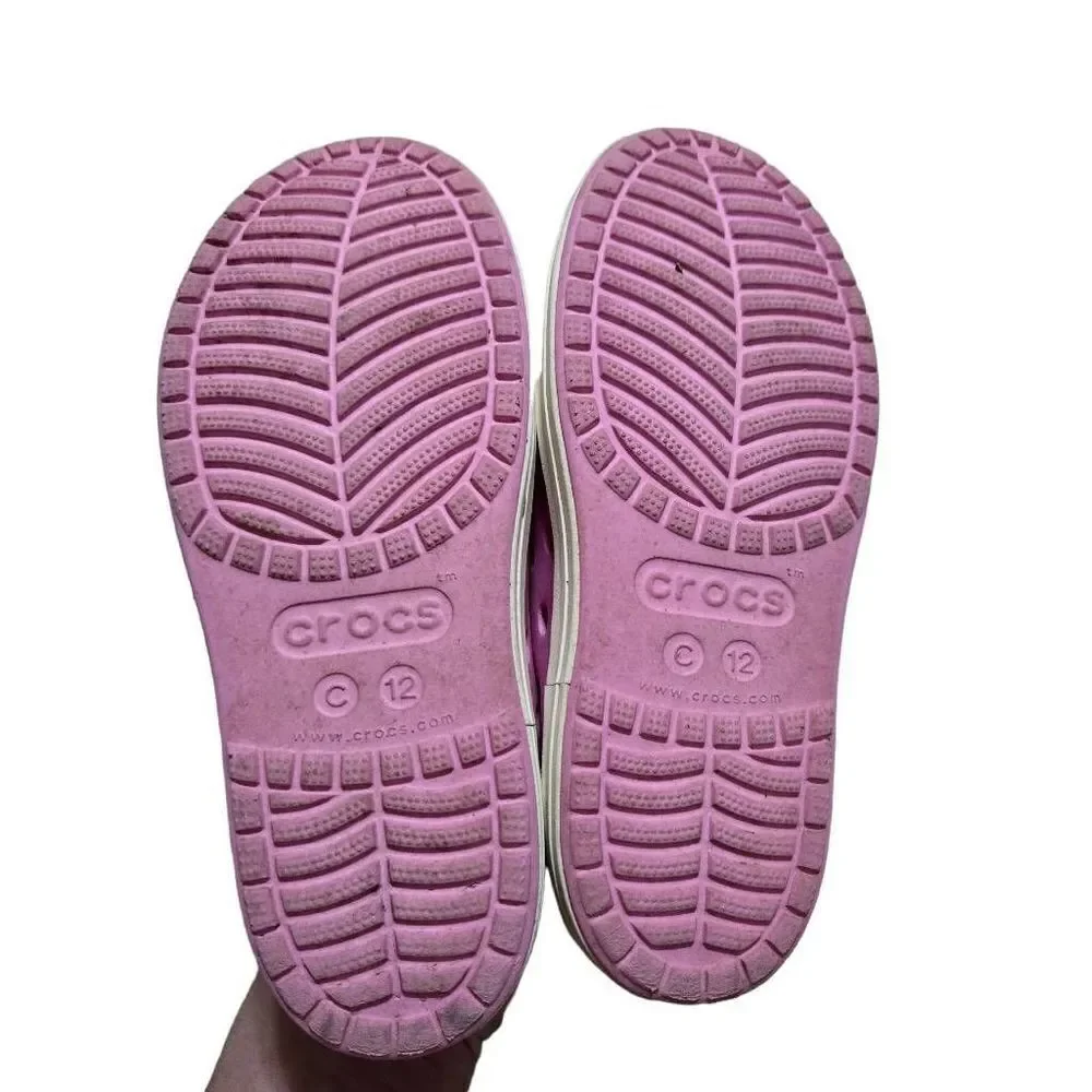 Crocs Girls Bump It Shoe Carnation/Oyster/pink Size US C12